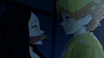 Zenitsu fucking with nezuko kimetsu no yaiba look the description