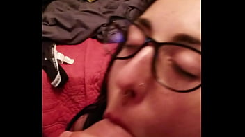 Nerd girl gets huge facial Nerd girl gets huge facial