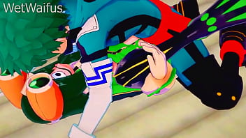 Tsuyu and deku have private sex session after class my hero academia hentai