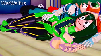 Tsuyu and deku have private sex session after class my hero academia hentai