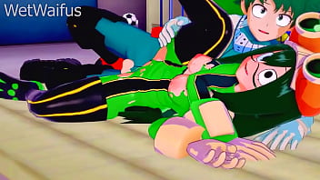 Tsuyu and deku have private sex session after class my hero academia hentai