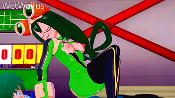 Tsuyu and deku have private sex session after class my hero academia hentai