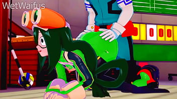 Tsuyu and deku have private sex session after class my hero academia hentai