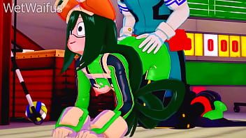 Tsuyu and deku have private sex session after class my hero academia hentai