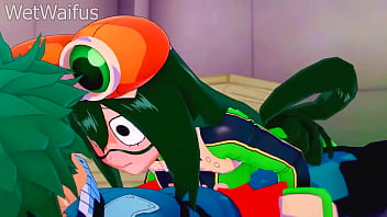 Tsuyu and deku have private sex session after class my hero academia hentai