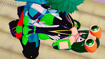 Tsuyu and deku have private sex session after class my hero academia hentai