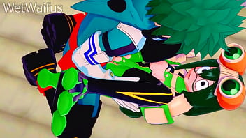 Tsuyu and deku have private sex session after class my hero academia hentai