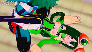 Tsuyu and deku have private sex session after class my hero academia hentai
