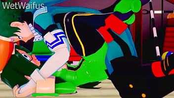 Tsuyu and deku have private sex session after class my hero academia hentai