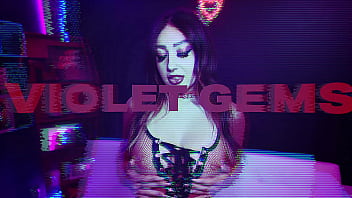 Femme fatale violet gems gets her hairy pussy fucked