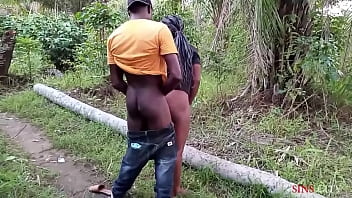 African strange spirit caught two city lovers fucking in the bush African strange spirit caught two city lovers fucking in the bush