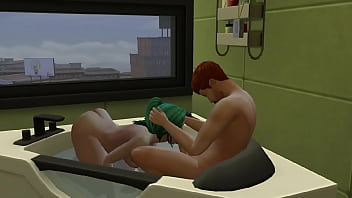 Green haired woman sucking boyfriend in the tub the sims 4 wichedwhims