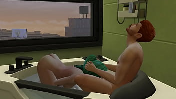Green haired woman sucking boyfriend in the tub the sims 4 wichedwhims