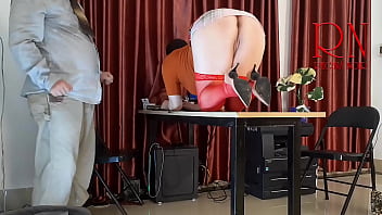 Monday in the office employee without panties tease lick pussy suck dick in the office naughty office full video