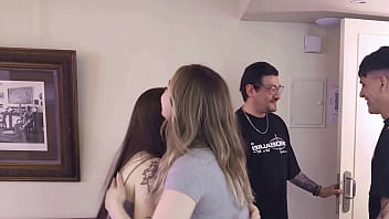 Swinger café horns and morning passion