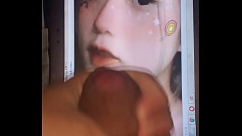 Cumshot on girl's picture