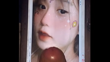 Cumshot on girl's picture