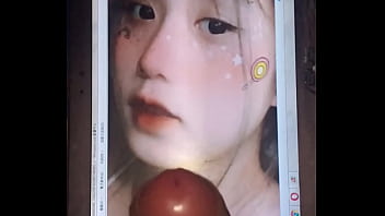 Cumshot on girl's picture