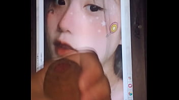 Cumshot on girl's picture