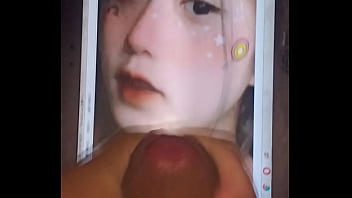 Cumshot on girl's picture