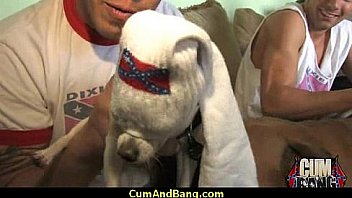 Interracial group blowjob from a ebony slut 12