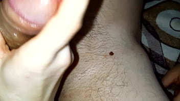 Jerking off a dick and delaying an orgasm