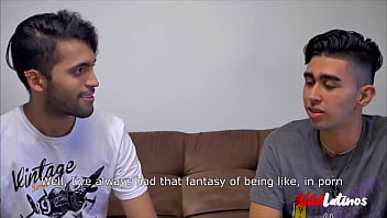 Joven Latino Sebas Cruz Le Llena La Cara De Leche A Camilo Brown En Casting thumbnail