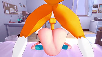 Renamon fucks rika hard in all her holes