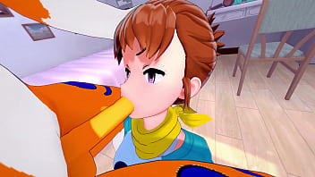 Renamon fucks rika hard in all her holes