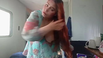 Beauty horny in camping trip