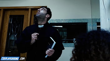A priest fucks the demons out of liv revamped the exorcist porn cosplay parody