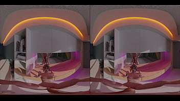 Fucking helsie in vr infront of a mirror