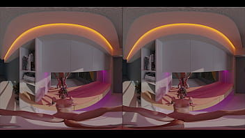 Fucking helsie in vr infront of a mirror