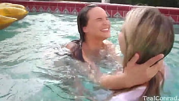 Vicky vette sits on the edge of the pool & teal conrad eats her pussy Vicky vette sits on the edge of the pool & teal conrad eats her pussy