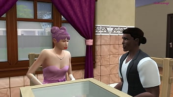 Sissy sucks a huge black cock and jumps on it like a real girl Sissy sucks a huge black cock and jumps on it like a real girl