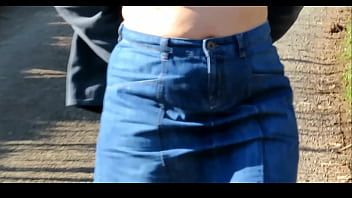 Tits out while on a walk