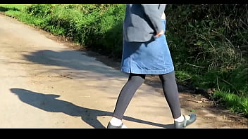 Tits out while on a walk