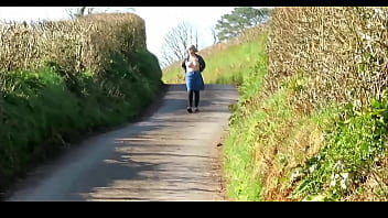 Tits out while on a walk