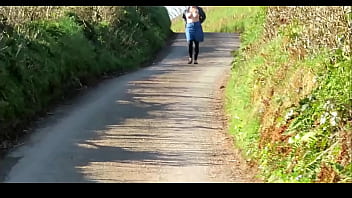 Tits out while on a walk