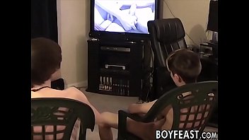 Rough Cock Stroking For Cute Twink Pair thumbnail
