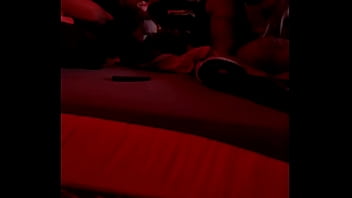 Hitting the pussy with the red light