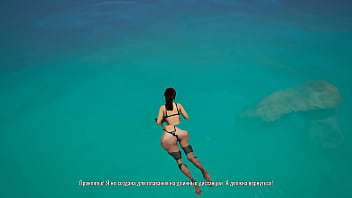 A huge rock hard cock fills lara's belly with sperm 3d hentai game