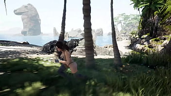 A huge rock hard cock fills lara's belly with sperm 3d hentai game