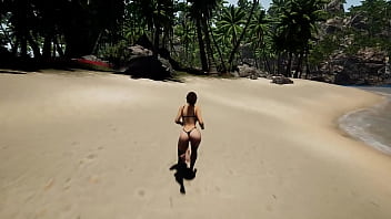 A huge rock hard cock fills lara's belly with sperm 3d hentai game