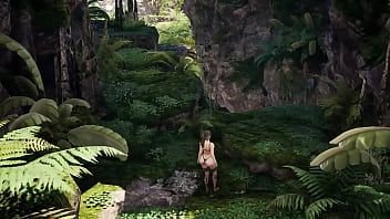 A huge rock hard cock fills lara's belly with sperm 3d hentai game