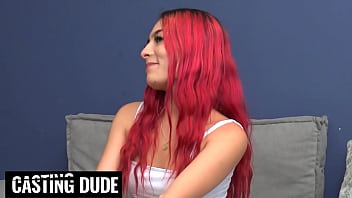 Sexy 18yo redhead colombian pussy stretched in homemade audition