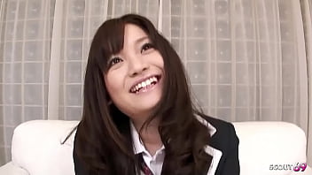 Japanese petite teen with small tits at first time uncensored jav casting creampie sex with stranger in japan