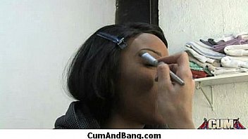 Ebony hottie gangbang and facefuck 13