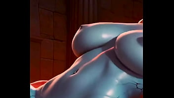 Huge boobs riding 3d