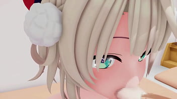 Shigure ui blowjob hentai facial cumshot oral sex blonde girl mmd 3d clear blue eyes clip